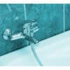 150mm Pitch Bath Tap, Spout 9 cm, 35 mm, Chrome - immagine 3