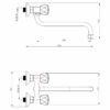 Ceramic Valve Washbasin Mixer, Pitch 100 mm, Spout 25 cm, Chrome - immagine 2