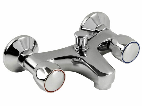Robinet de baignoire chromé avec valve céramique