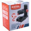 Box of Extol Premium laser/camera magnetic holder, featuring strong magnetic capability and other specifications on the front image.