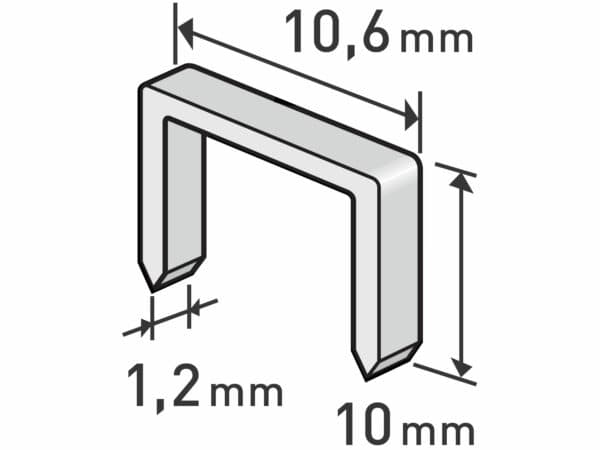 10-mm-Klammernsatz