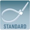 280 × 3.6 mm White Cable Ties, 100 Pcs, Nylon PA66, 18 kg Tensile Strength - imagine 2