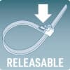 Releasable Cable Ties, 200×4.8mm, 100pcs, Nylon PA66, CE Certified - Image 2