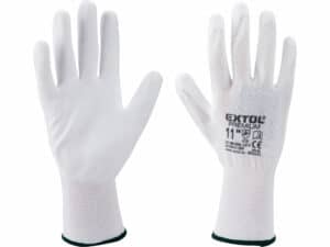 8-Zoll-Handschuh aus weißem Polyester