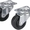 Hard Rubber Swivel Castor Set
