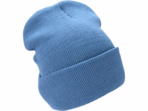 Blaue Beanie-Mütze