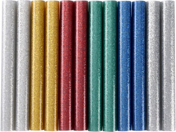 Bâtons de colle colorée avec paillettes
