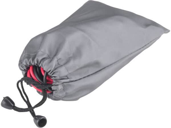 A gray drawstring pouch reveals coiled red and black cables from the Digital Multimeter with Auto Range Selection.