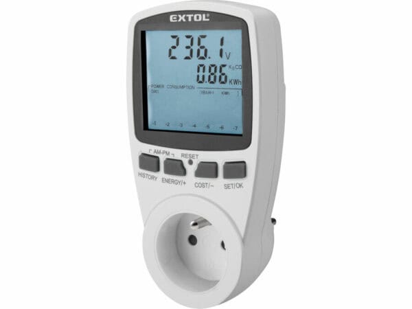 Elektriciteitsverbruikmeter energie - wattmeter, kW, kWh, V, A, Hz