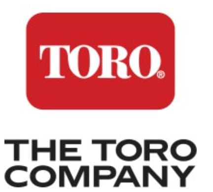 Görselde Toro Company logosu yer alıyor: kırmızı zemin üzerinde kalın beyaz "TORO" ve altında siyah renkte "THE TORO COMPANY" yazısı.