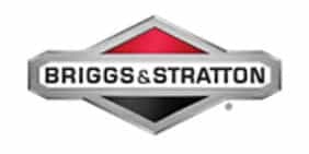 Briggs & Stratton logosu: kırmızı üst ve siyah alt kısımdan oluşan elmas şekli.