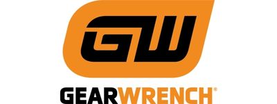 GearWrench logo: bold black "GW" on orange, above "GEARWRENCH" in black and orange letters.