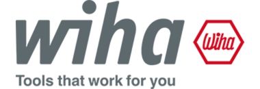 Wiha logo with tagline "Tools that work for you" and a red hexagon featuring the word "Wiha.