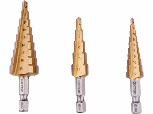 Trapboor set, 3 stuks, 3-20 mm