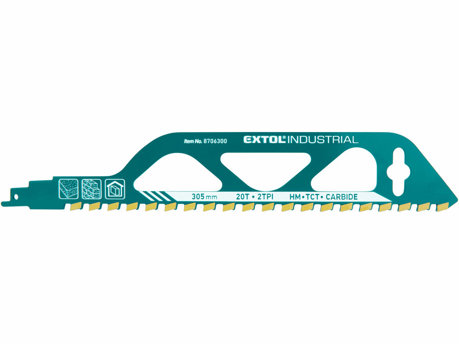 Reciprocating Saw Blade with Carbide Teeth for Concrete, 305 mm, 20T