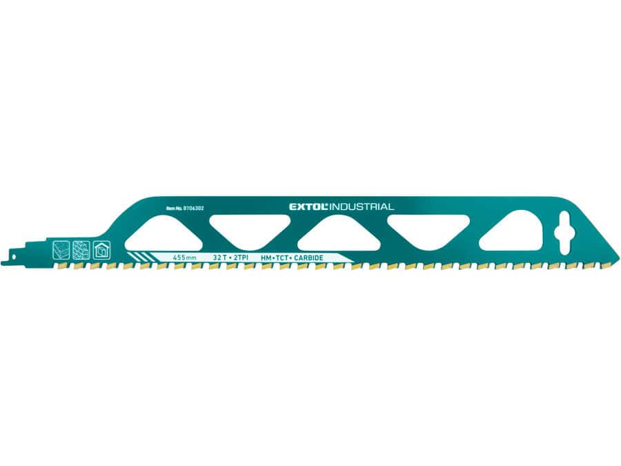 Reciprocating Saw Blade with Carbide Teeth for Concrete, 455 mm, 32T