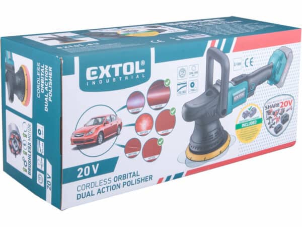 Fırçasız Orbital Polisaj Makinesi, 150 mm, SHARE20V, 2Ah Batarya