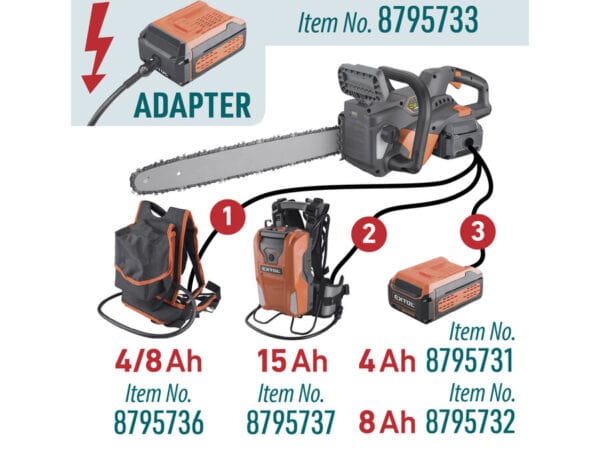 60V Brushless Cordless Chainsaw, 51 cm, Bare Tool