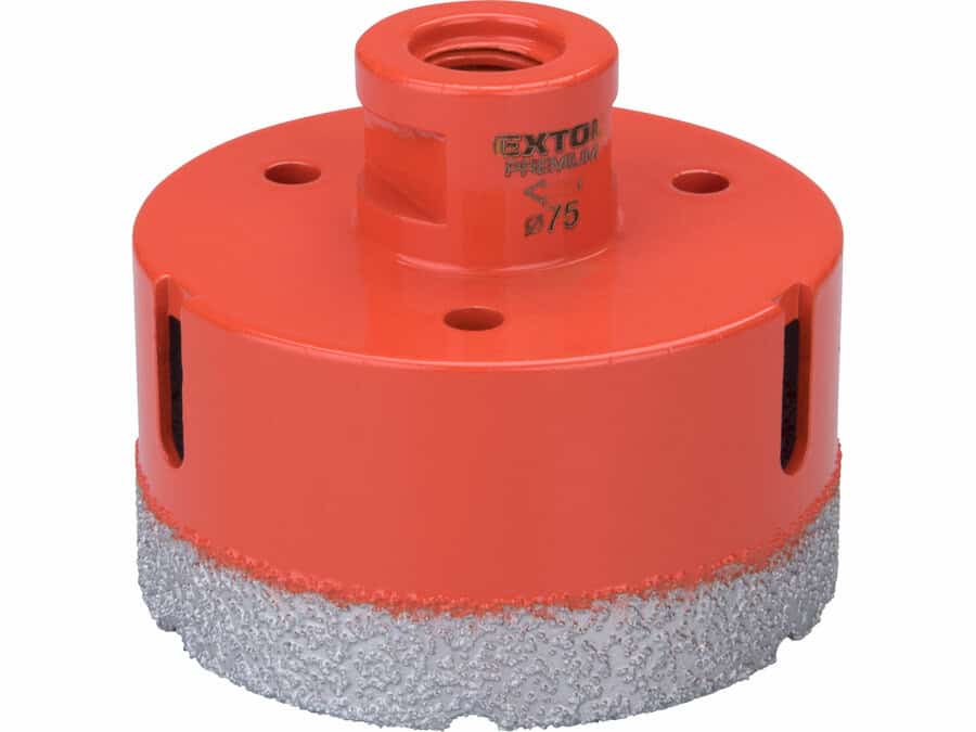 Serra copo diamantada para brasagem, Ø 75 mm, rosca M14