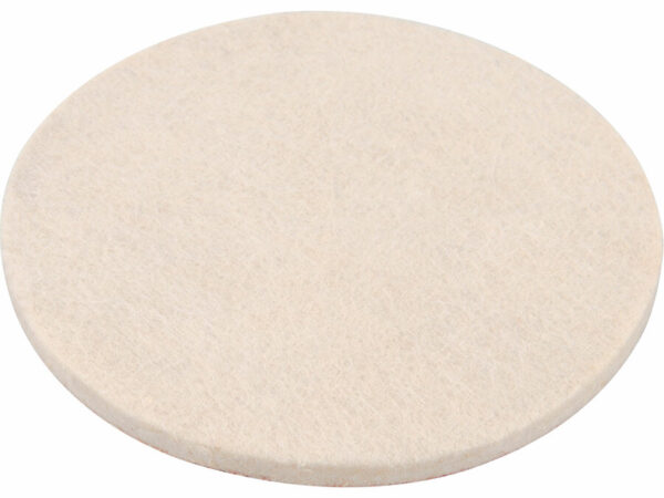 Tampon de polissage plat en feutre de laine avec VELCRO, Ø 115 x 7 mm