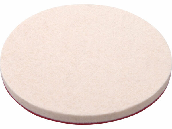 Flat Wool Felt Polishing Pad with VELCRO, O 125 x 7 mm
