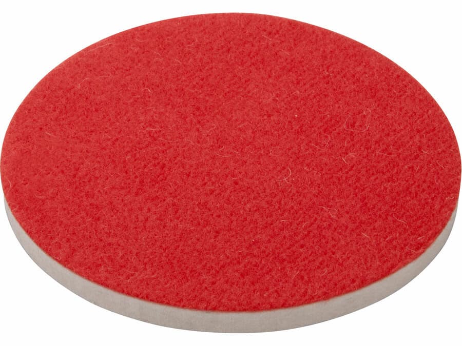 Flat Wool Felt Polishing Pad with VELCRO, O 125 x 7 mm