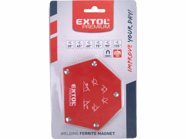 Welding Angle Magnet, 30°-45°-60°-75°-90°-135°, Up to 22 kg Load
