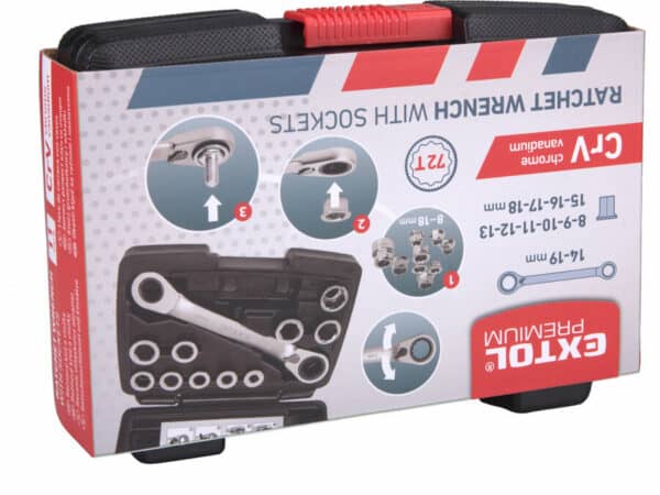 Ratchet Spanner and Socket Gauges, Set 11 pcs