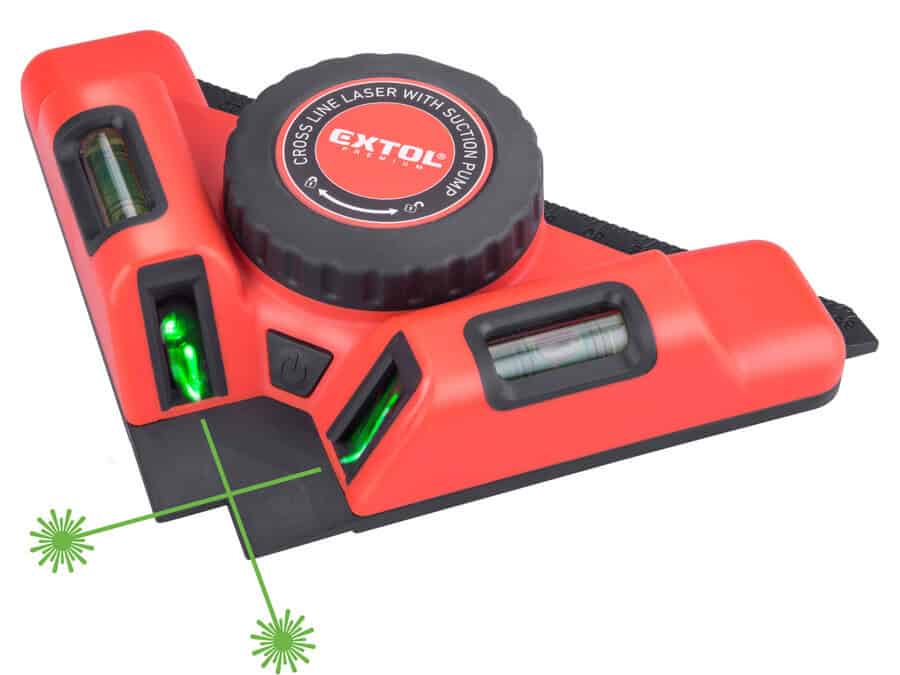 Green Beam 90° Cross-Line Laser with Suction Module