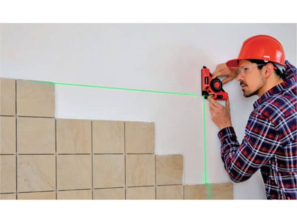 Green Beam 90° Cross-Line Laser with Suction Module