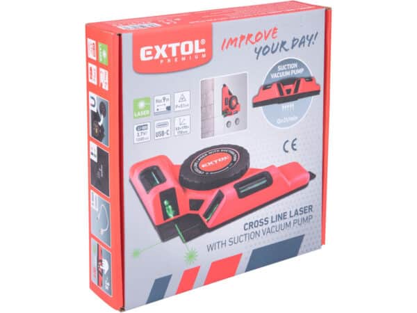 Green Beam 90° Cross-Line Laser with Suction Module