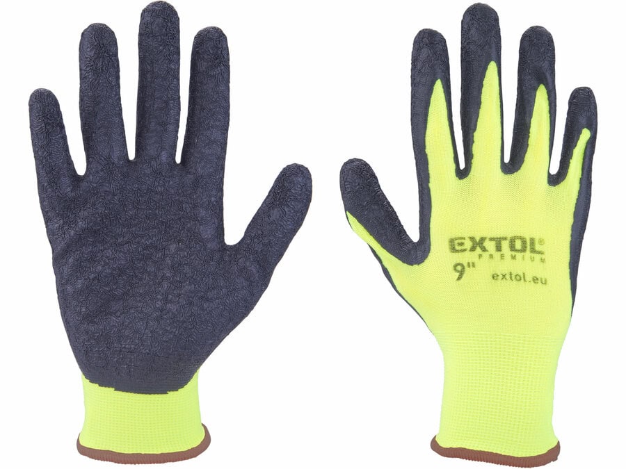 Seamless Nylon Gloves Latex-Coated Size 9