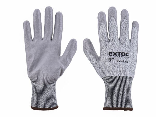 Cut-Resistant PU-Coated Gloves, Size 9