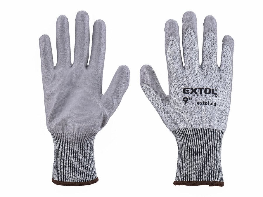 Cut-Resistant PU-Coated Gloves, Size 9