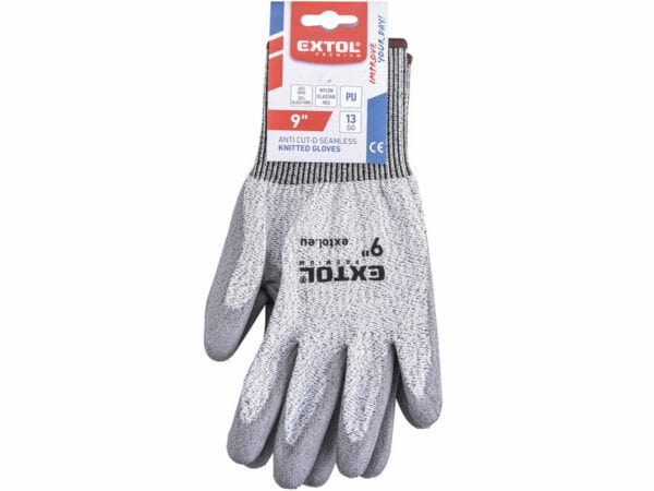 Cut-Resistant PU-Coated Gloves, Size 9