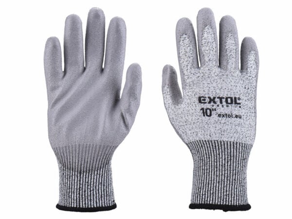 Cut-Resistant PU-Coated Gloves, Size 10