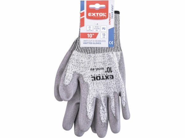 Cut-Resistant PU-Coated Gloves, Size 10